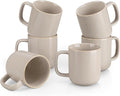 vancasso Coffee Mugs Set of 6, 12 Oz Ceramic Coffee Cups with Handle, Ceramic Unique Glaze Coffee Cup for Cappuccino, Latte, Tea, Cocoa, Dishwasher & Microwave Safe Gift Sets, Gray, Series PLAYA