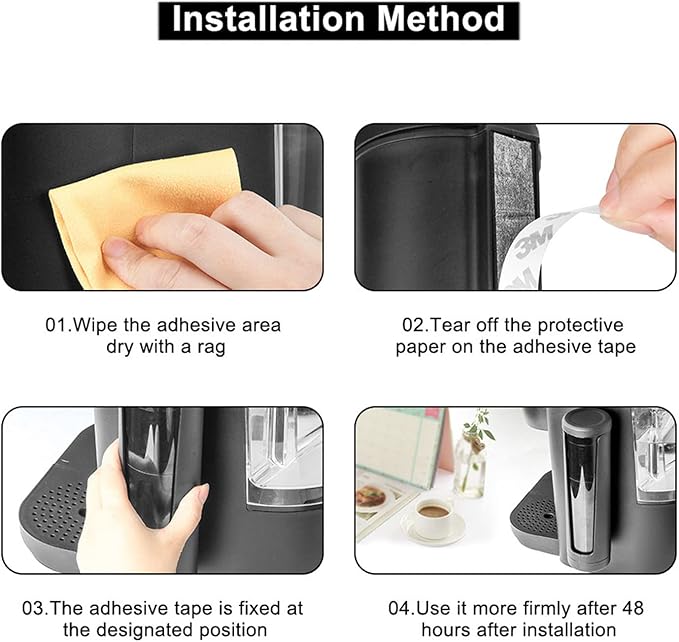 Paper Filter Holder for K CUP, Visual Window Design Black Coffee Filter Storage with Flip Cover, Coffee Paper Filter Cup Holder