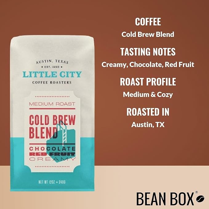 Bean Box Austin Coffee Sampler, 2-Pack - Roasted by Little City Roasters, Gourmet Arabica Coffee, Variety Pack - Freshly Ground