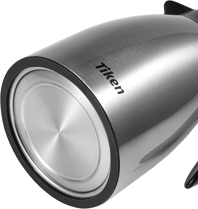 Tiken 68 Oz Thermal Coffee Carafe, Stainless Steel Insulated Vacuum Coffee Carafes For Keeping Hot, 2 Liter Beverage Dispenser (Silver)