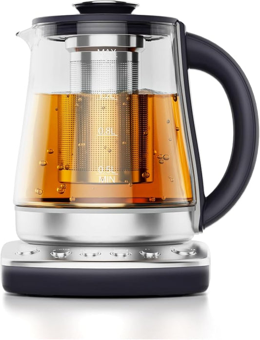 Electric Kettle With Infuser, 1.5L Electric Tea Kettle With Temperature Control, 1200W Fast heating for Pour Over Coffee, Brew Tea, Boil Hot Water, BPA-Free, Easy to Clean G888B