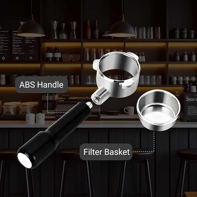 54mm Bottomless Portafilter Compatible with Breville BES870/ 878/880/ 840/500 - Premium 3-Ear Espresso Accessory for Home & Pro