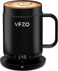 Smart Mug,Self Heating,Temperature-Controlled, Self-Heating Coffee Mug.LED Real-time Temperature Display. 180 Minutes Maximum Battery Life.Smart Coffee Cup(16oz, Black)