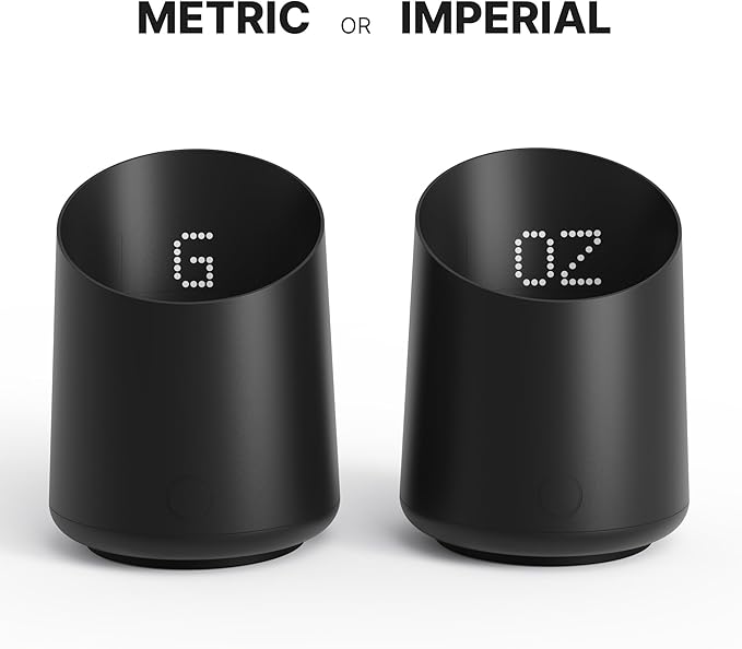 Subminimal Subscale Digital Dosing Cup with LED Display – Sleek & Precise Coffee Bean Weight Scale - Dosing & Brewing Coffee Accessories, Perfectly Measures Coffee Grounds for Coffee Espresso - Black