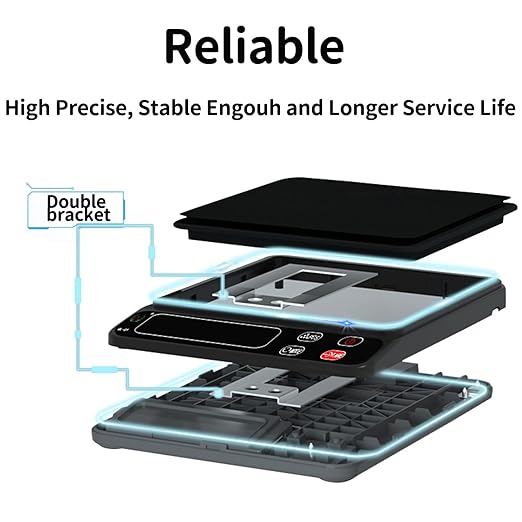 Mini Pocket Jewelry & Food Scale - Digital Weight 1000g/0.01, Precision Gram Scale Grams and Ounces, Auto Off, Tare, LCD Display, 4 Units Tare for Powder, Gem, Coffee, Coin, Tea, Weed