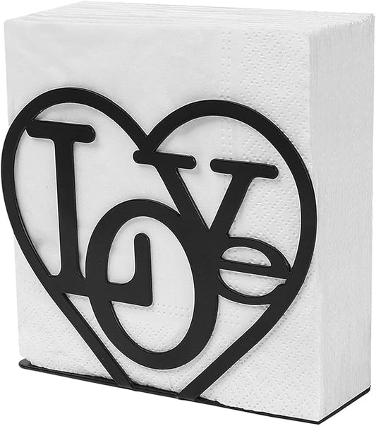 Napkin Holder for Table,Metal Napkin Holder for Kitchen Dining Farmhouse Cocktail Picnic Bar Rustic, Modern Napkins Holder for All Dining Room Decors (Letter)