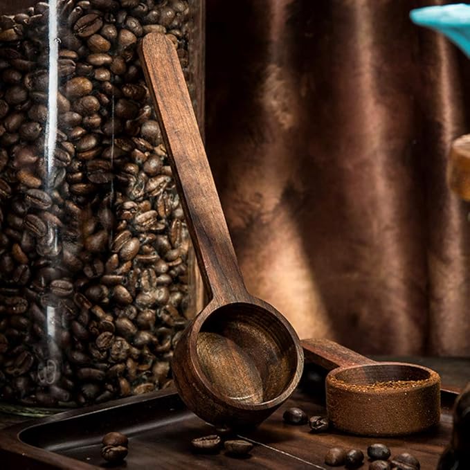 Wooden Scoops for Canisters, Coffee Scoop,Korean Style 6.61 inch Wooden Coffee Ground Spoon, Measuring for Ground Beans or tea, Soup Cooking Mixing Stirrer Kitchen Tools Utensils