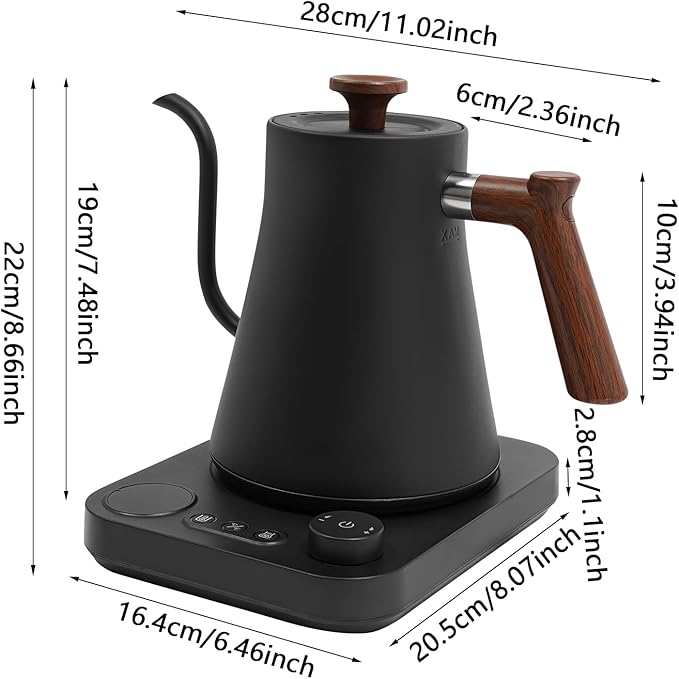 Electric Gooseneck Kettle (Black)