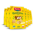 Loacker Quadratini Lemon Wafer Cookies LARGE - 30% Less Sugar - Premium Crispy Bite Size Wafers - NON-GMO - LARGE Pack of 6