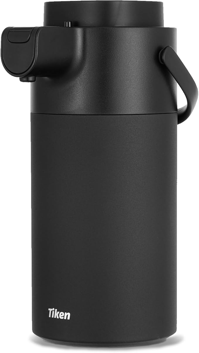 Tiken Airpot Coffee Dispenser with Pump - Coffee Carafes for Keeping Hot - Beverage Dispenser - 135oz/4L Thermal Coffee Carafe for Hot Liquids - Stainless Steel Insulated Coffee Thermos Carafe