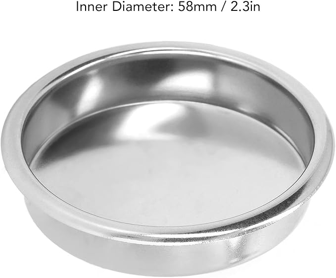 Keenso Durable Safe Blind Filter, Stainless Steel Backwash Blind Filter for Coffee Machine, Easy Installation for Home Barista, Fits 58mm Coffee Machine Handle