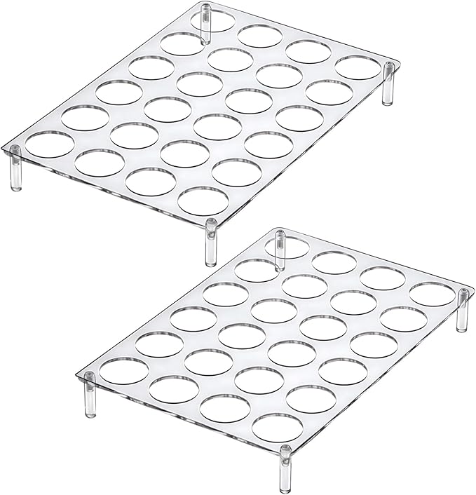 24-Pod Acrylic Coffee Pod Holder for K-Cups, Clear Storage Stand, Desktop Organizer for Kitchen & Living Room