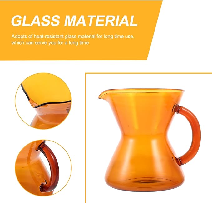 TOYANDONA Heat-resistant Glass Coffee Carafe with Spout Portable Hand-brewed Coffee Pot for Home and Travel Versatile Milk and Tea Jug Easy to Clean Stylish Mini Kettle