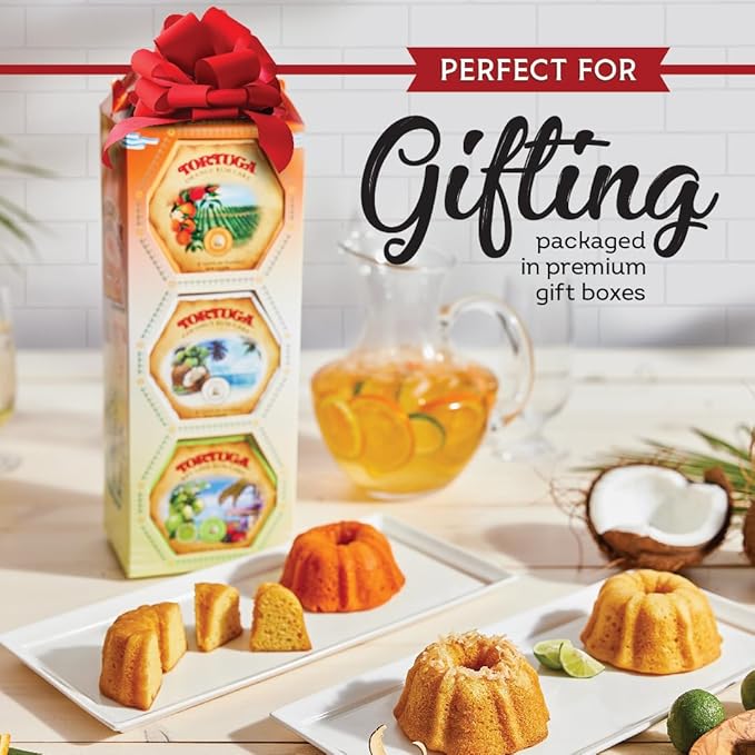 TORTUGA Caribbean Mamajuana Rum Cake - 16 oz Caribbean Rum Cake - 2 Pack - The Perfect Premium Gourmet Gift for Stocking Stuffers, Gift Baskets, and Christmas Gifts - Great Cakes for Delivery