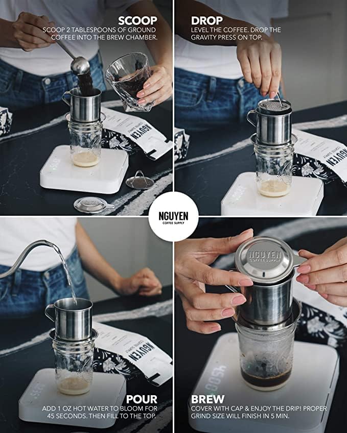 Nguyen Coffee Supply - Moxy Arabica: Medium Roast Premium Whole Coffee Beans, Vietnamese Single Origin, Direct Trade, Roasted in Brooklyn [12 oz Bag]