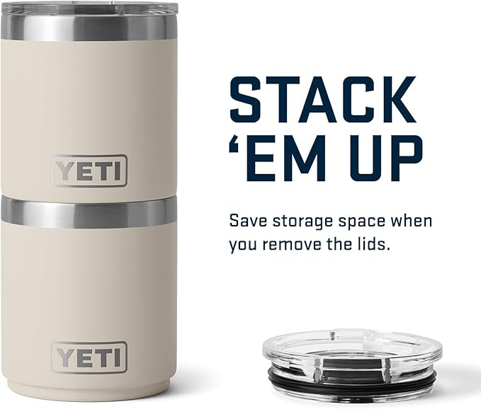YETI Rambler 10 oz Stackable Lowball 2.0, Vacuum Insulated, Stainless Steel with MagSlider Lid, Cape Taupe