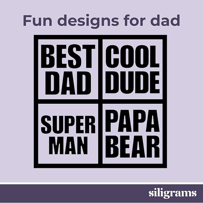 SILIGRAMS Best Dad Ice Cube Mold – 2” Custom Whiskey Ice Tray for Cocktails – Personalized Silicone Ice Cube Mold – Monogram Bartender Gift – Reusable Designer Ice Tray for Men