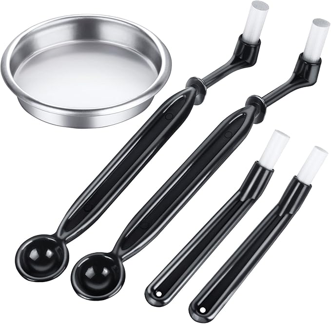 Espresso Coffee Cleaning Brush Set, 4 Pieces Coffee Grinder Machine Cleaner Brush Kit and 58mm Backflush Disc for Group Head