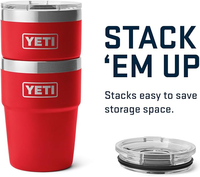 YETI Rambler 16 oz Stackable Tumbler, Vacuum Insulated, Stainless Steel with MagSlider Lid