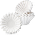 Segarty 1-2 Cup Basket Paper Coffee Filters Disposable, 100pcs 6.1in White Paper Filter Pour Over Maker Basket Dripper for Office Cafeteria, Coffee Bar & Pot Liners Accessory for Commercial Household