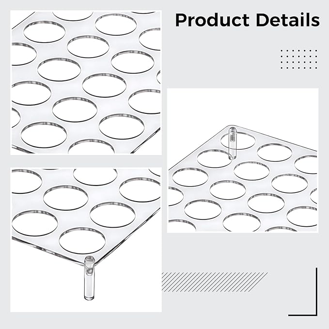 24-Pod Acrylic Coffee Pod Holder for K-Cups, Clear Storage Stand, Desktop Organizer for Kitchen & Living Room