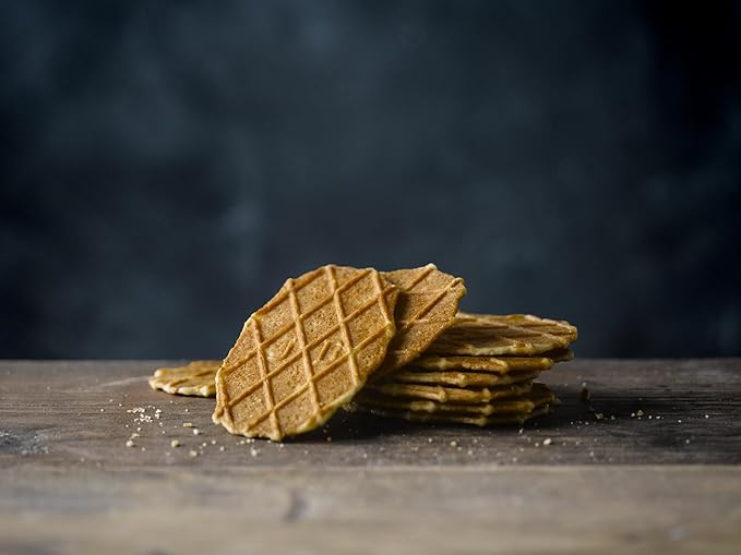Jules Destrooper Butter Crisps - Caramelized Waffle Cookies, Certified Kosher Dairy, Non-GMO, Authentic Biscuits Made in Belgium - 3.5 Oz
