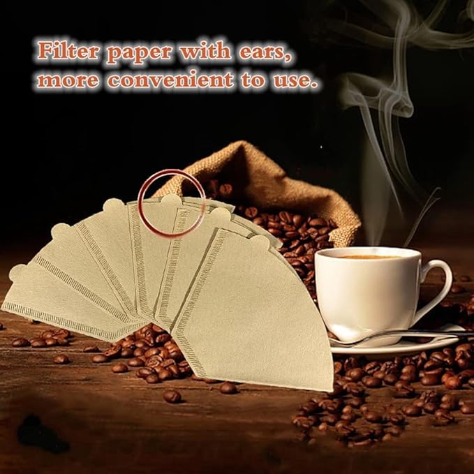 Coffee Filter #4,Cone Coffee Filter 8-12 Cups, Disposable Coffee Filters Paper for Smooth and Clean Taste, Pour Over and Coffee Maker (Natural Unbleached, #4 U-shaped 100 Count)