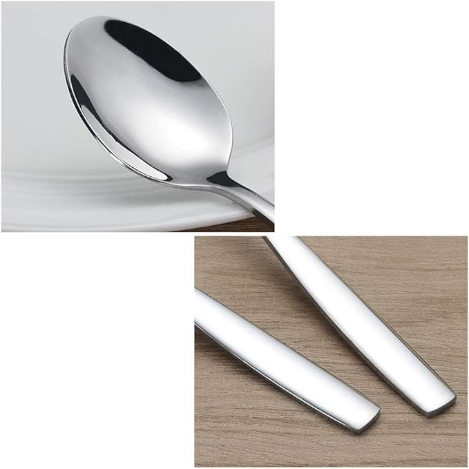 Long Handle Iced Tea Spoon, Stainless Steel Ice Cream Spoon, Set of 16