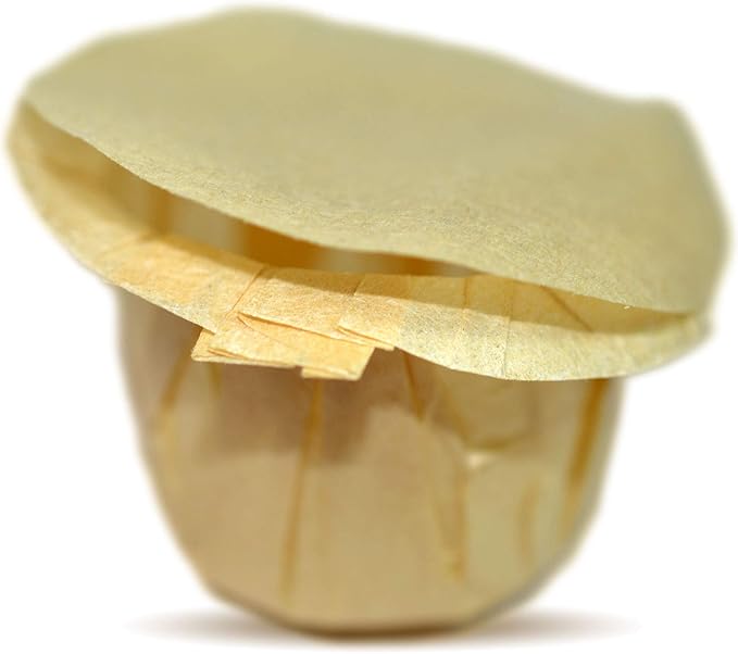 canFly Unbleached Paper Filter with Lid compatible with Keurig k-cup single cup coffer filters compatible with Keurig, Ekobrew, EZ-Cup and other Reusable Coffee Filters (Unbleached 300)