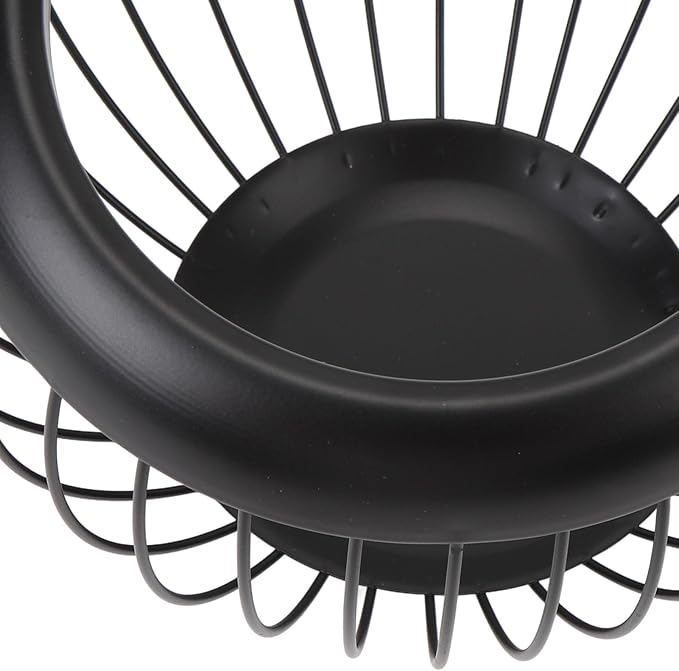 Coffee Pod Holder, Large Capacity K Cup Holder Metal Coffee Capsule Storage Basket Wire Storage Basket for Kitchen Countertop, Station Organizer (Black)