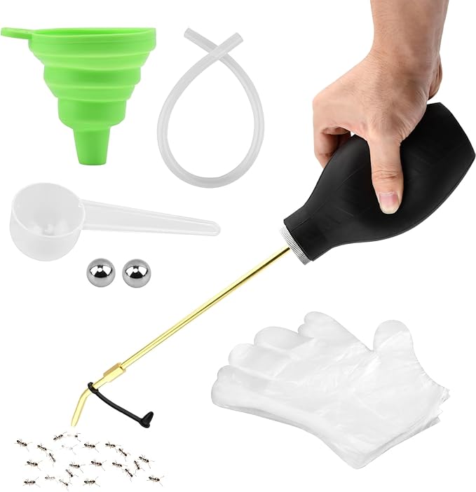 Diatomaceous Earth Powder Duster, Garden Bulb Duster Sprayer, Applicator Dispenser for Organic Gardening, Agricultural Supplies, Other Home Powder Applications