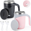 Self Stirring Coffee Mug, Auto Stirring Coffee Mug Rechargeable Self Mixing Coffee Cup for Coffee, Tea and Milk - 2 Pack (Model Combo 2)