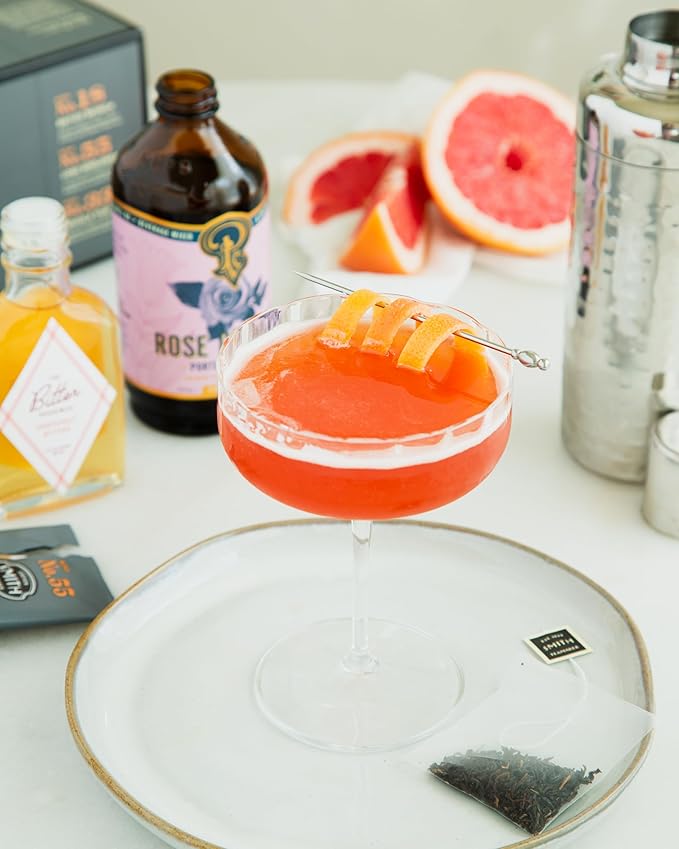 Portland Syrups Rose Cordial Syrup - Craft Exquisite Floral Beverages for Cocktails, Mocktails, Soda, and More - 12 oz with 24 Servings (Pack of 2)