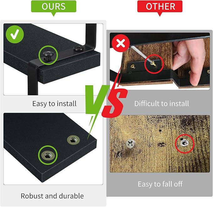 YINMIT Wooden Display Riser Stand, Tiered Perfume and Cologne Organizer Stand, 4 Tier Spice Rack Organizer, Rustic Display Shelf for Candles (4 Tier,2Pack,Black)