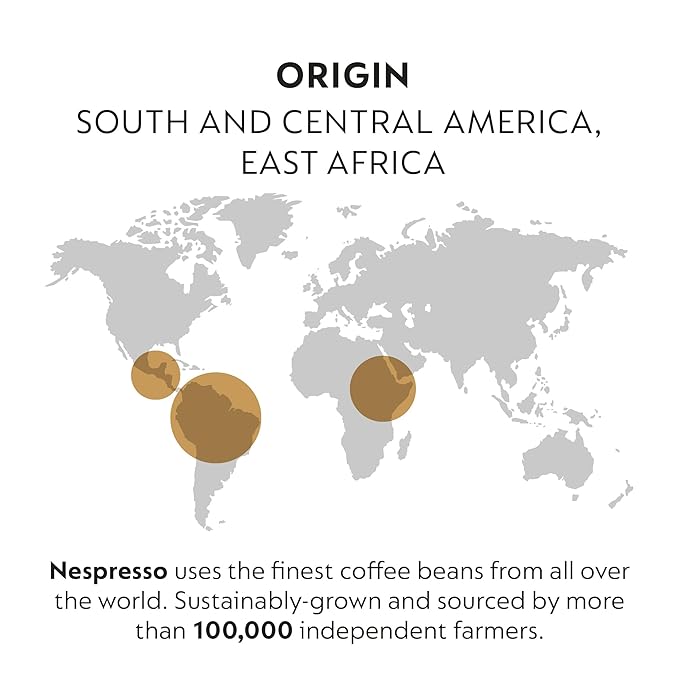 Nespresso Capsules Original Line, Ristretto Intenso, Dark Roast Coffee, 50 Count Coffee Pods