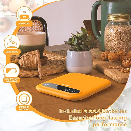 Digital Food Scale 11lb/0.01oz, Kitchen Scales Digital Weight Grams and Oz for Weight Loss, Baking and Cooking,LED Display