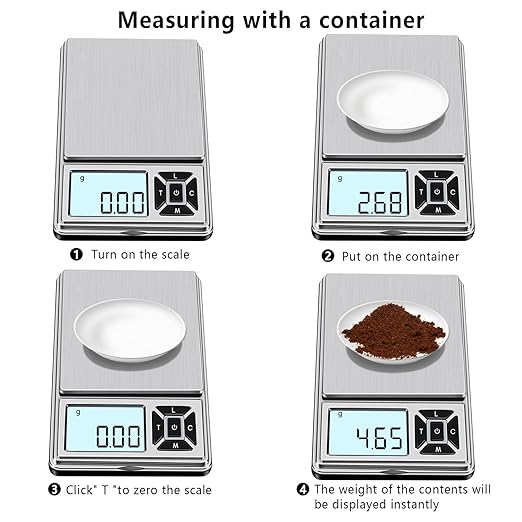 Digital Pocket Gram Scale 300g x 0.01g Accuracy， Micro Mini High Precision Scale Digital Weight Grams and Oz for Jewelry, Diamond，Arrows, Powders, Herbs and Food,with 50g Cal Weights