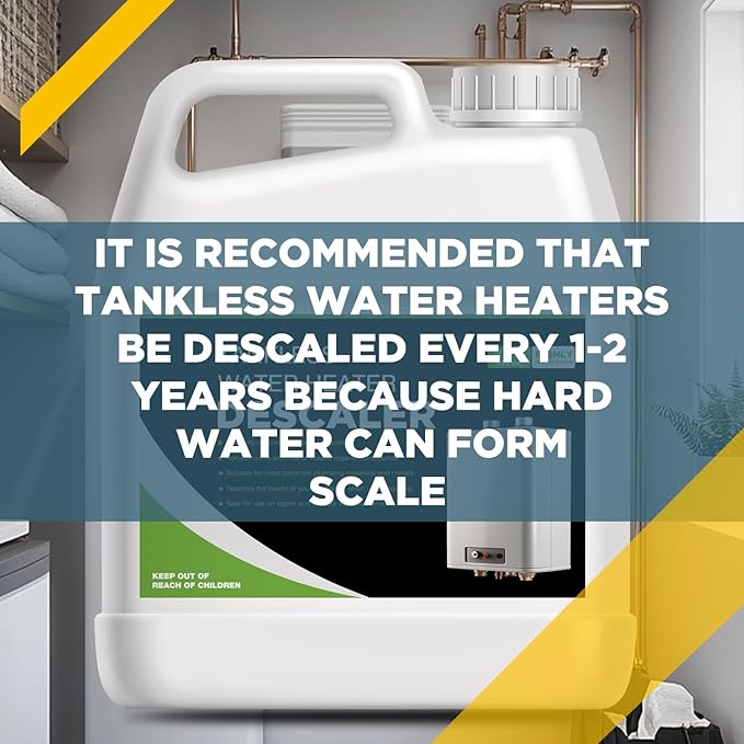 Tankless Water Heater Descaler - Quart (32 oz) Premium Descaler for Tankless Water Heater Systems, Restores Heating Efficiency, Easy Use