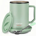 Smart Temperature Control Coffee Cug Heated Coffee Mug rechargeableAuto Sleep/3-Level Temperature Setting Self-Heating Coffee Mug (Green)