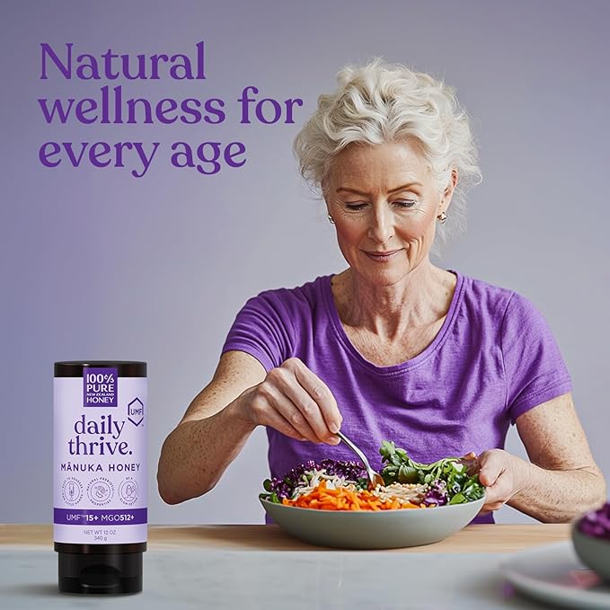 100% Pure New Zealand UMF 15+ MGO 512+ Manuka Honey Squeeze Bottle Raw & Unfiltered Certified Award Winning Silky Smooth Taste & Texture 12 Oz