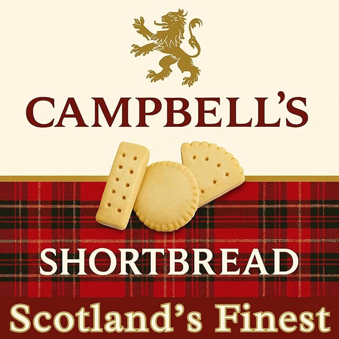 Campbells Shortbread Fingers Tartan Dog Carton 5.3 Oz (Pack of 3) - Pure Butter Scottish Shortbread Cookies from Scotland, British Tea Biscuits & Snacks, Crumbly All-Butter Fingers, Cookie Gift Box