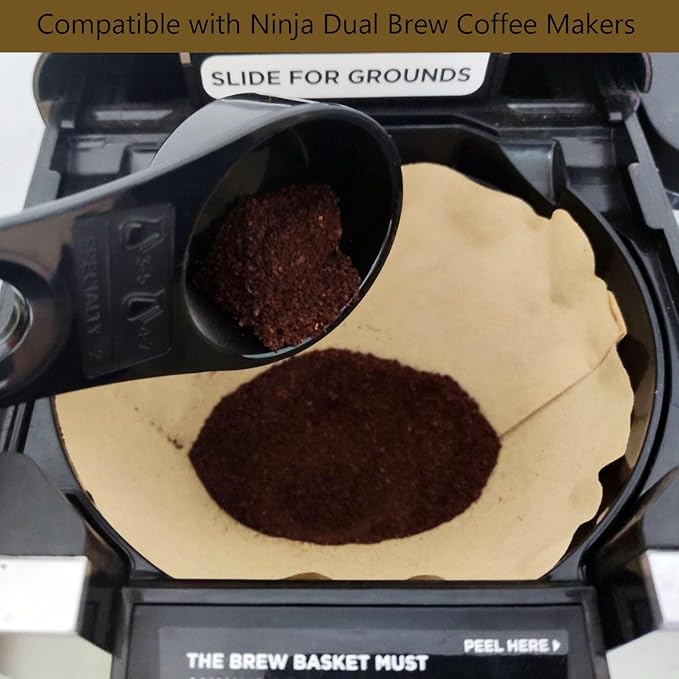 #4 Coffee Paper Filters for Ninja Coffee Makers,8-12 Cup 100 Count Natural Unbleached Disposable Cone Paper Filters