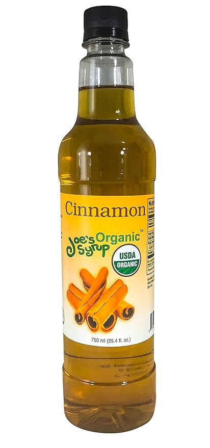 Joe’s Syrup Organic Flavored Syrup, Organic Cinnamon, 750 ml