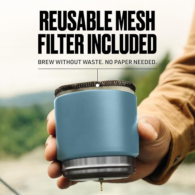 VSSL - Nest Pour Over Coffee Kit | Coffee Maker for Camping | All-In-One Travel Pour Over | Transportable Dripper, Two 10oz Stainless Steel Travel Mugs | Compact Storage & Adventure Ready | Everglade