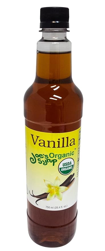 Joe’s Syrup Organic Flavored Syrup, Organic Vanilla, 750 ml