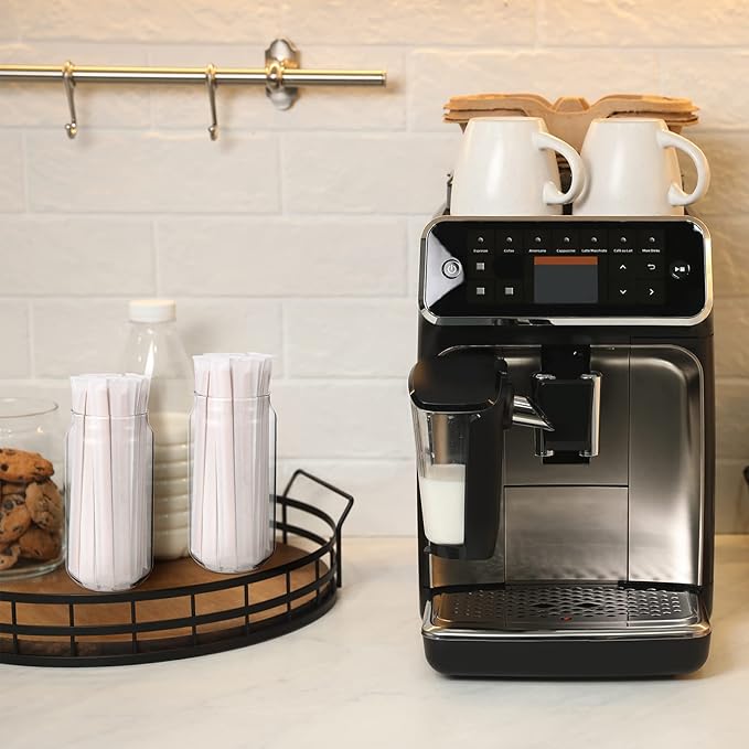 2000 Pcs Individually Wrapped Wooden Coffee Stirrers, Disposable Coffee Stir Sticks Round End Sticks Bulk Wood Stirrers for Cocktail Hot Drinks Restaurant Bar Home Office (5.5 Inch)