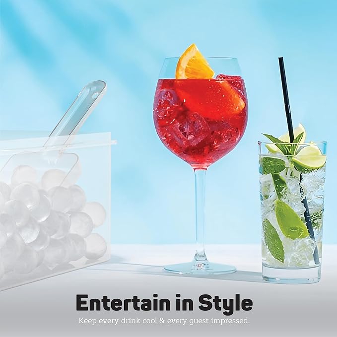 Round Ice Cube Tray Set Pack of 4, BPA-Free Stackable Trays with Lid & Tongs, 33 Ice Balls Per Tray for Whiskey, Drinks, and Cocktails, Quick Release Round Ice Cube Mold, Pink