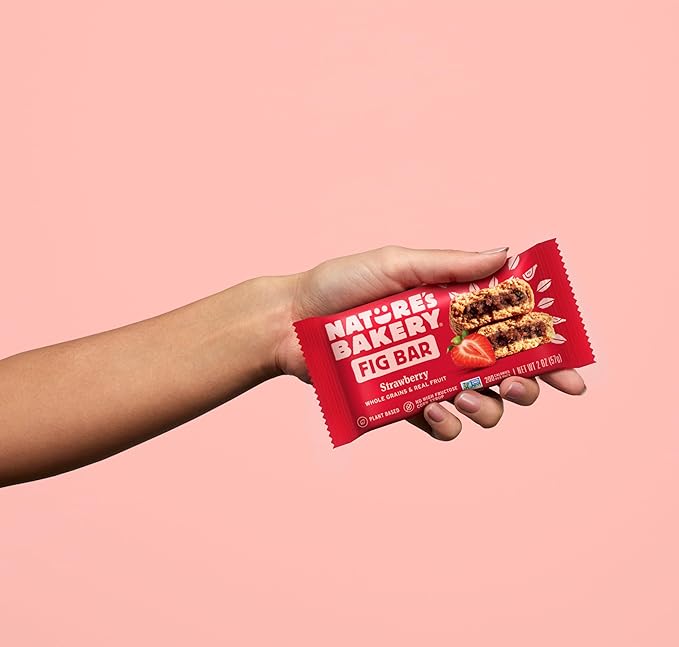 Nature’s Bakery Whole Wheat Fig Bars, Strawberry, Real Fruit, Vegan, Non-GMO, Snack bar, 7 boxes with 12 twin packs (84 twin packs)