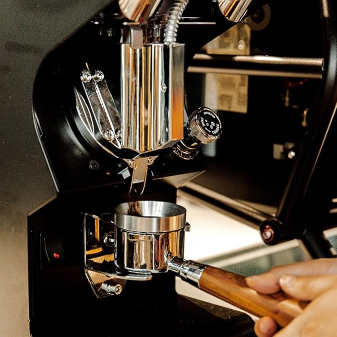 54mm Bottomless Portafilter with 3 Ears, Includes Magnetic Dosing Funnel, Etched & Sintered Filter Screens, Double Shot Basket, Stainless Steel Holder with Redwood Handle, Fits Breville54mm Machines