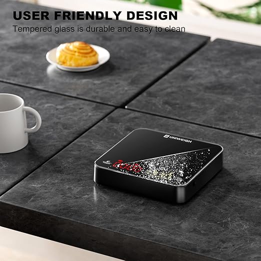 Mini Coffee Scale with Timer,Rechargeable Espresso Scale,2kg/0.1g Precision Scale for Espresso and Pour-Over Coffee, Portable Digital Kitchen Scale with Automatic Timing,Black